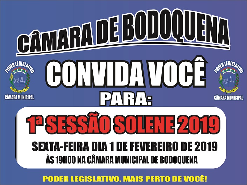 Leia mais sobre o artigo 1ª SESSÃO SOLENE 2019