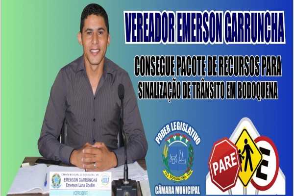 Leia mais sobre o artigo Vereador Emerson Garruncha consegue pacote de recursos para sinalização de trânsito.