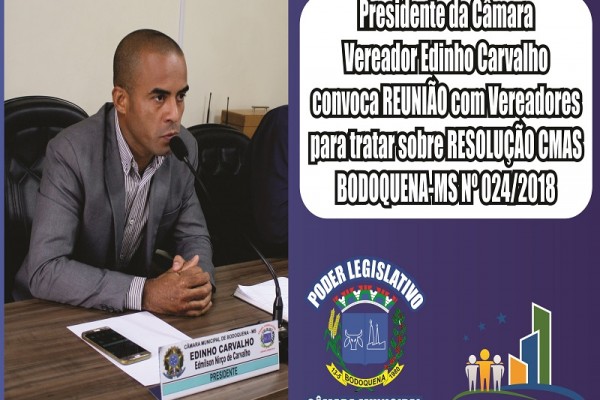 Leia mais sobre o artigo Presidente da Câmara de Bodoquena convoca REUNIÃO com demais Vereadores.