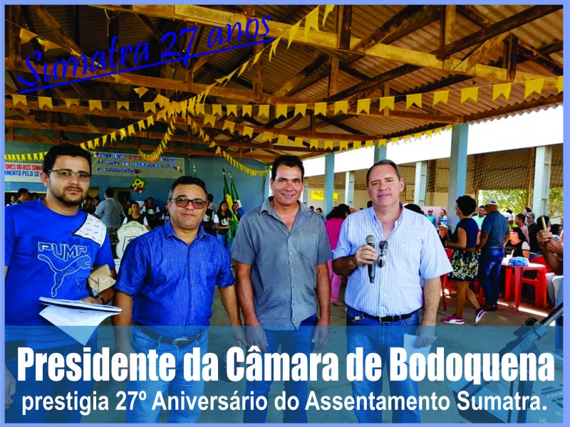 Leia mais sobre o artigo Presidente da Câmara, vereador Mano Pereira prestigia 27º Aniversário do Assentamento Sumatra.