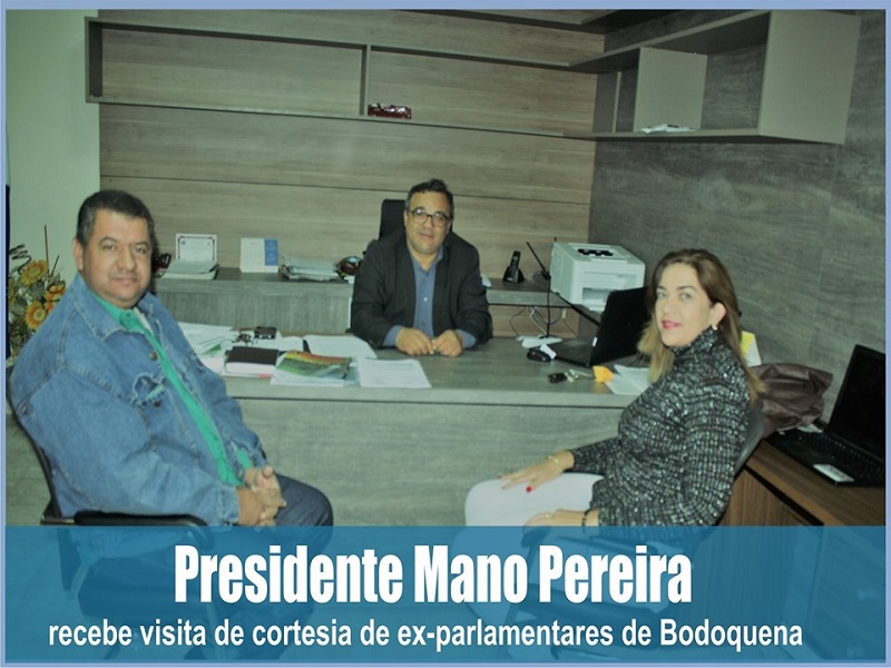 Leia mais sobre o artigo Presidente Mano Pereira recebe visita cortesia de ex Parlamentares de Bodoquena.